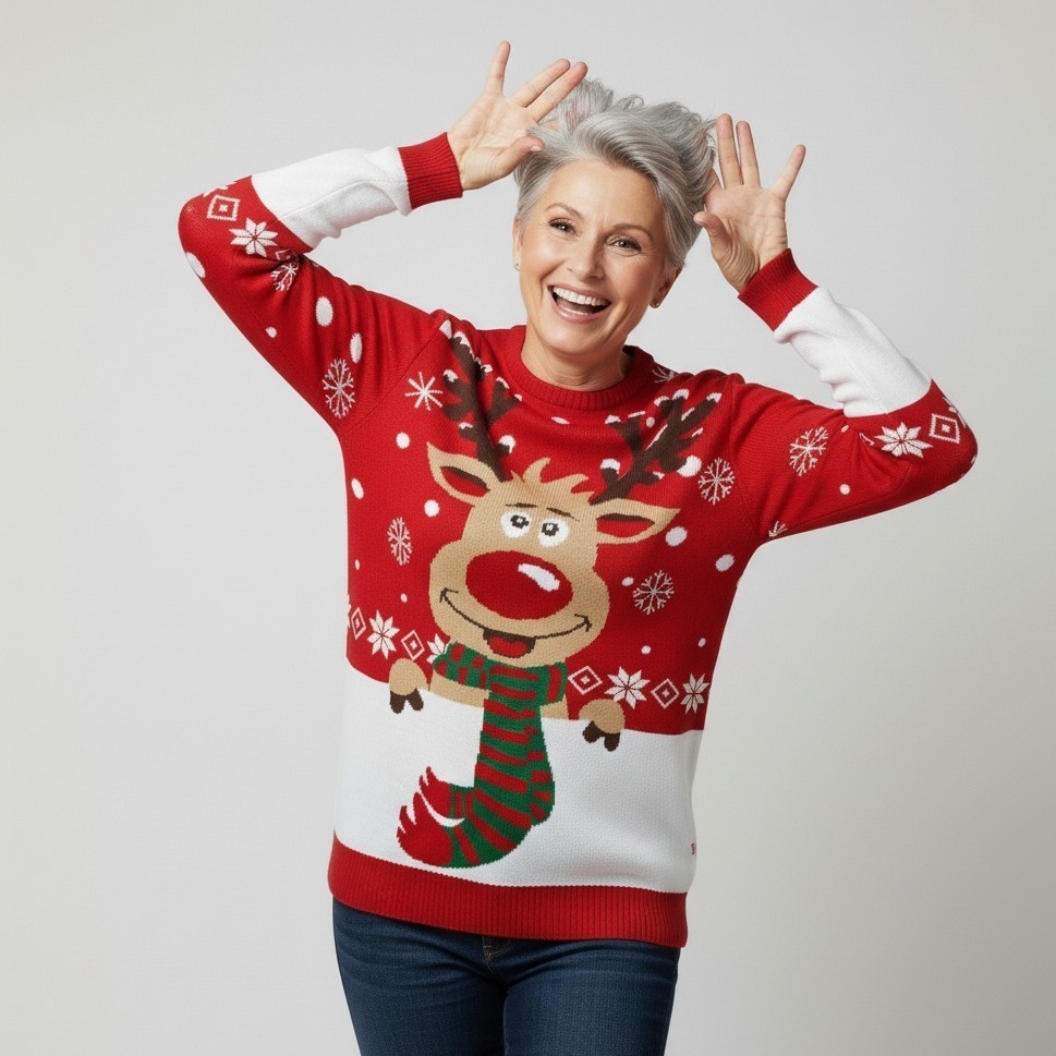 Pull de Noel-Rudolph le renne-Femme