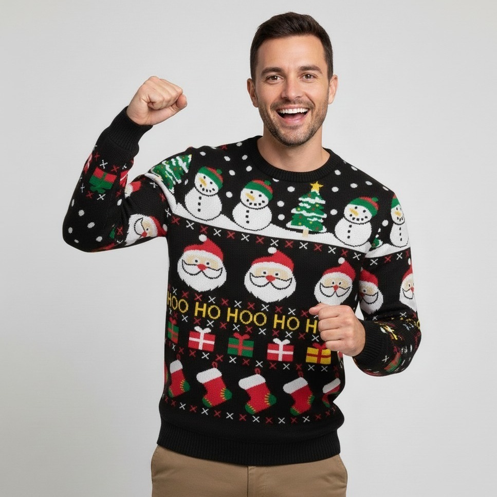 Pull de Noel-Hohoho- Homme