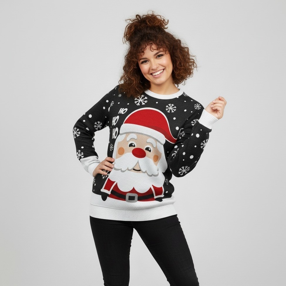 Pull de Noël-Ho ho ho il neige !-Femme