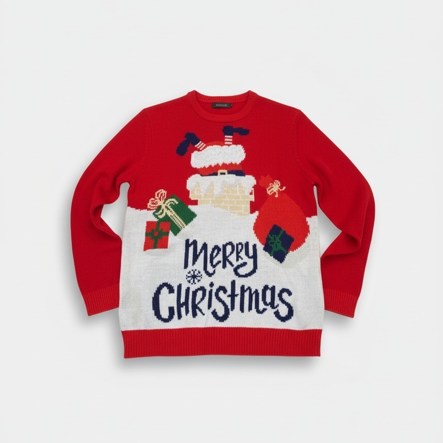 Pull de Noël Père Noël à l\'envers