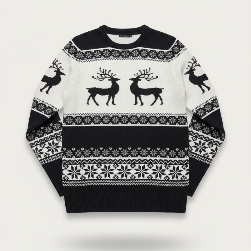 Pull de Noël Bleu nuit