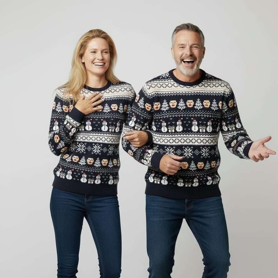 Pull de Noël Eclats de Noël Bleu