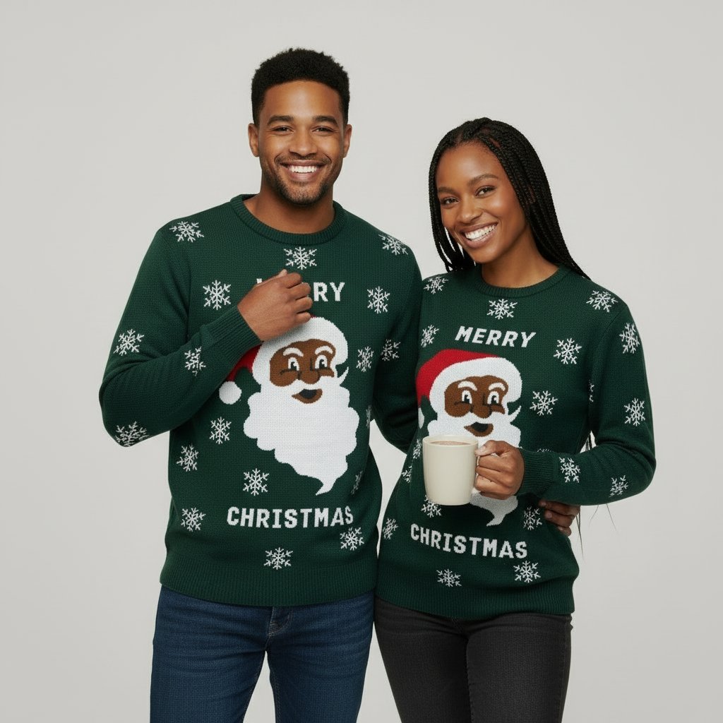 Pull de Noël Père Noël de couleur