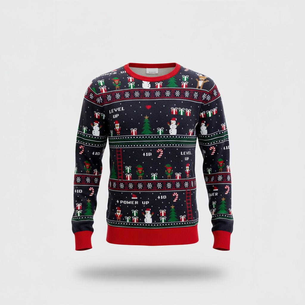 Pull de Noël %22Retro gaming%22