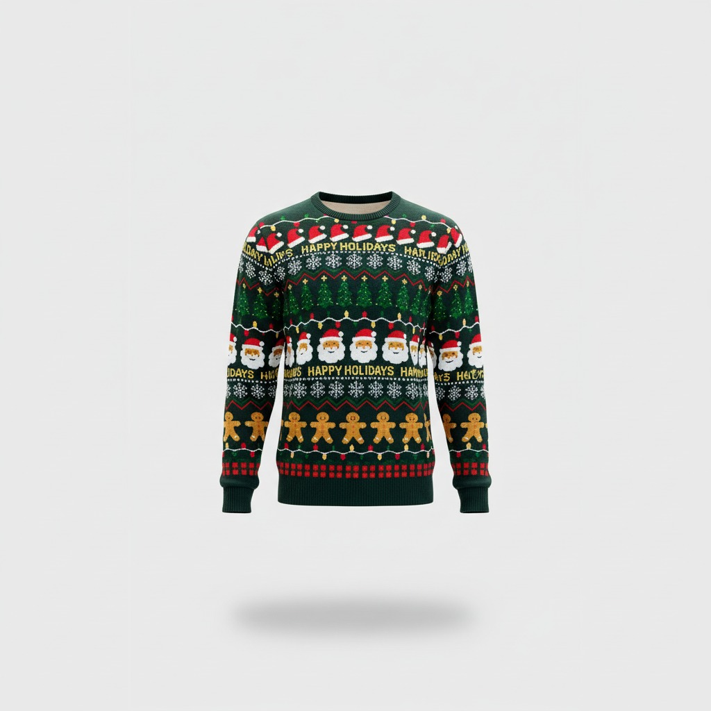 Pull de Noël %22Bonnes vacances%22