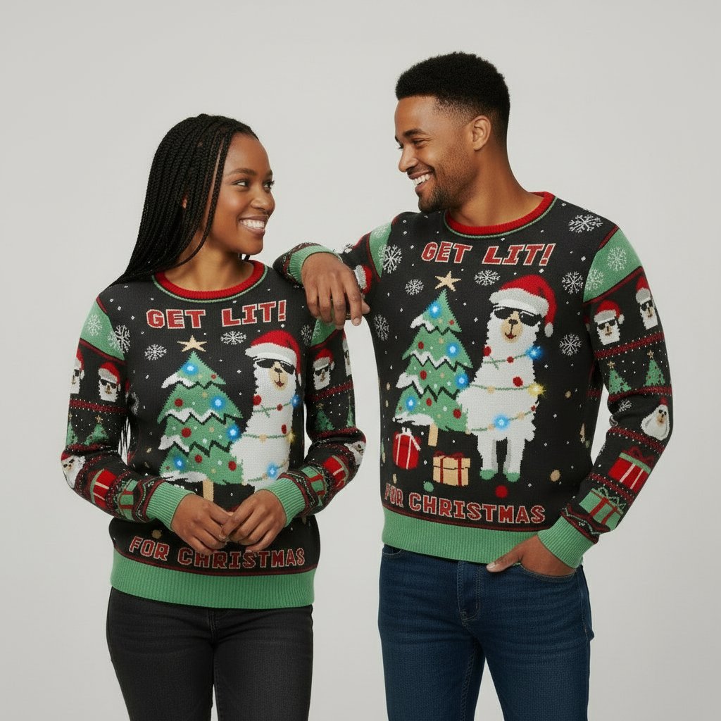 Pull de Noël La La La Lama!