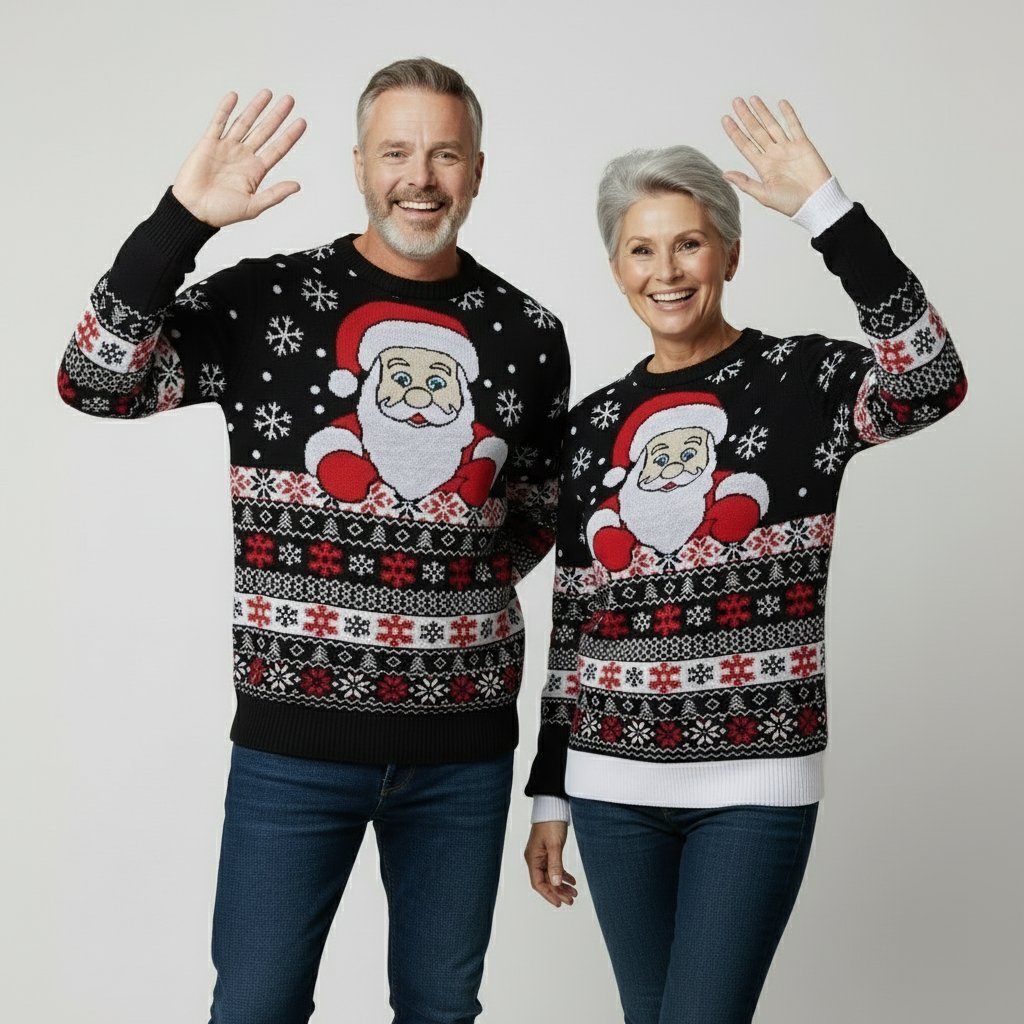 Pull Noel Femme Moche Pull De Noël Femme Rigolo Gris - NOBRAND