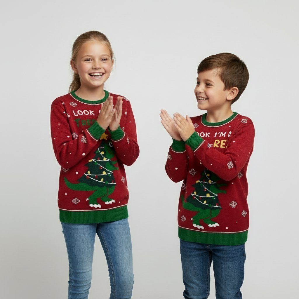 Pull de Noël Dinosaure - Enfant