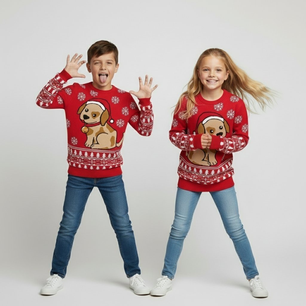 Pull de Noël Petit toutou - Enfant