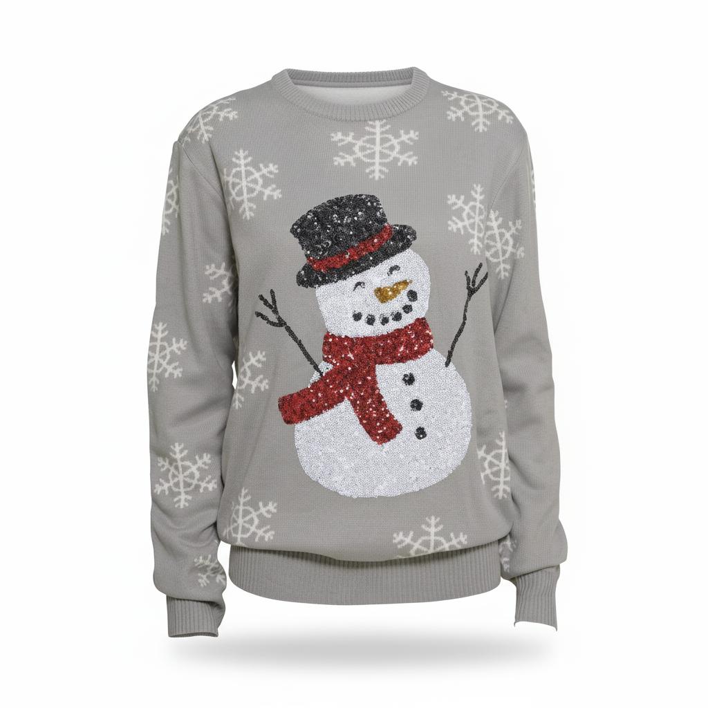 pull-noel-bonhomme-neige-paillettes