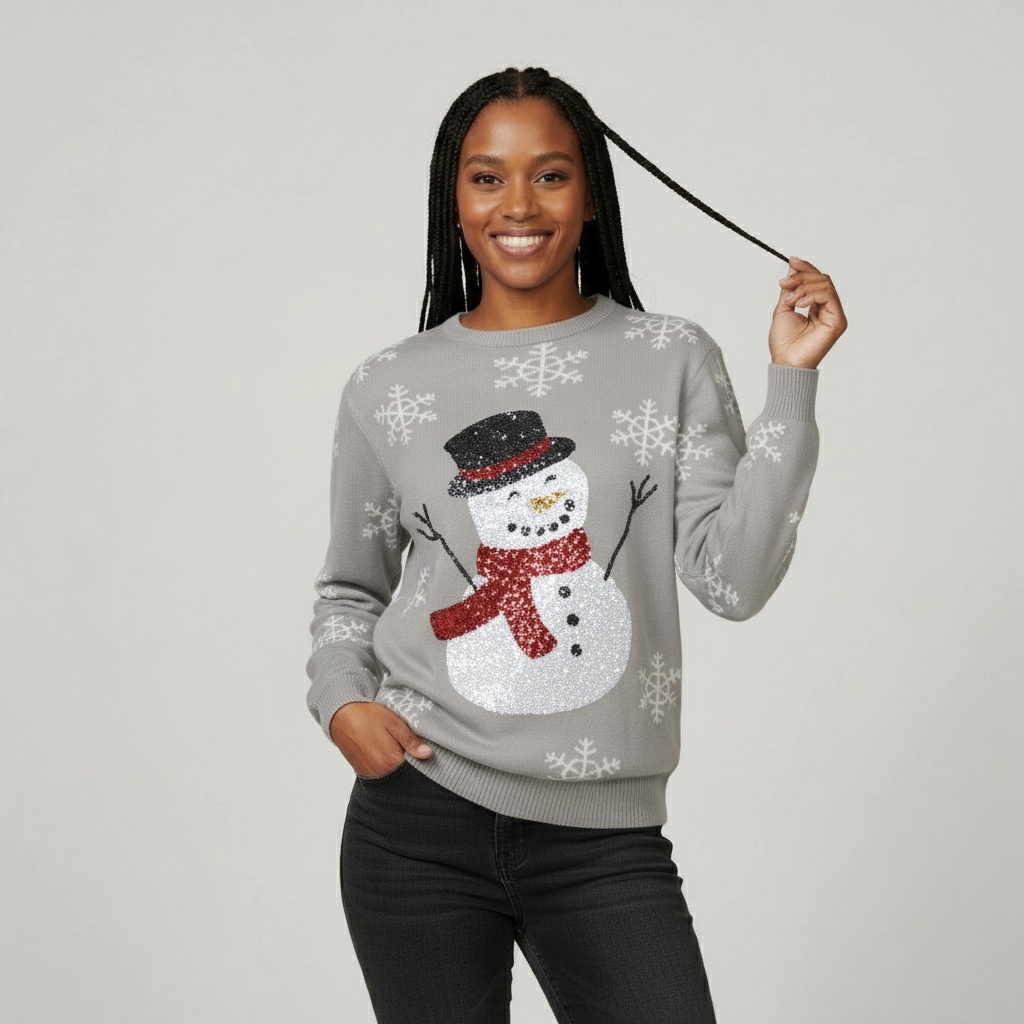 pull-noel-bonhomme-neige-paillettes-Femme