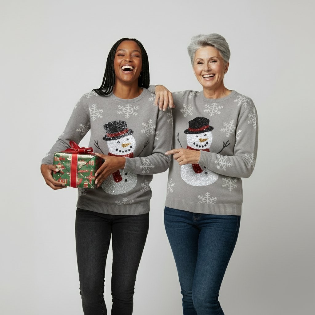 pull-noel-bonhomme-neige-paillettes-Famille