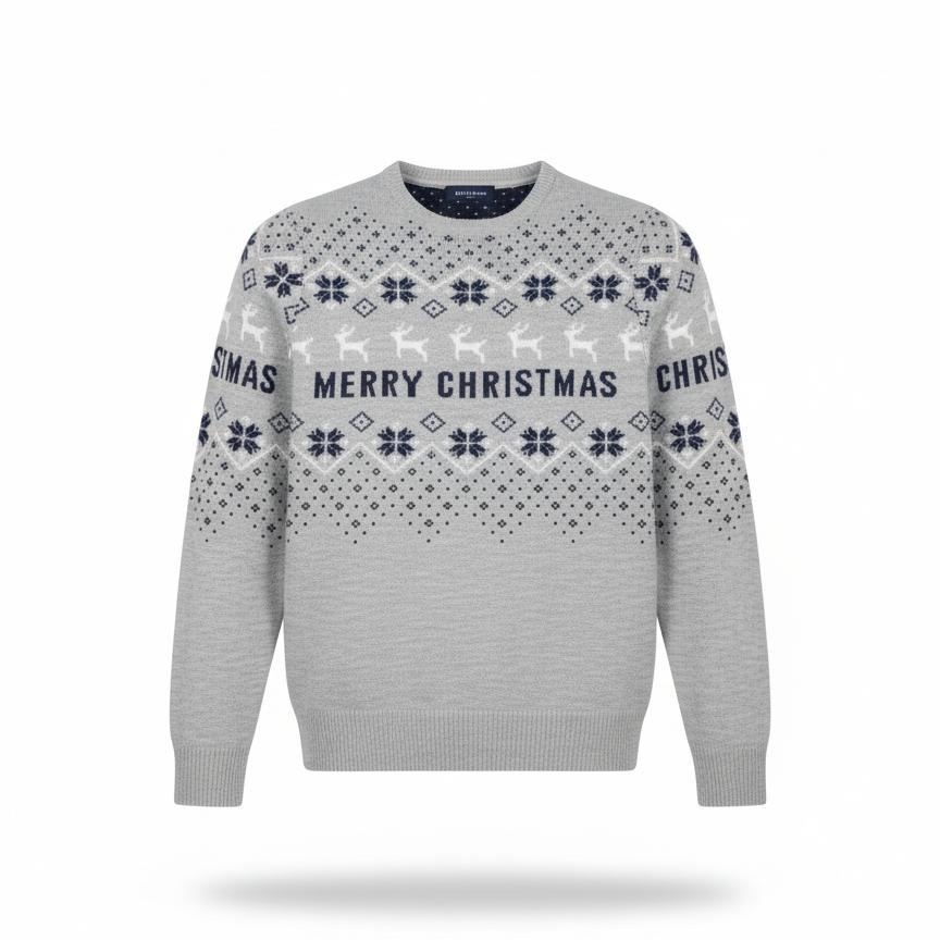 Pull De Noël "Merry Christmas" Avec Caniche - Sweatshirt Drôle, Cadeau Pour Propriétaire De Chien - Coupe Classique, 241g