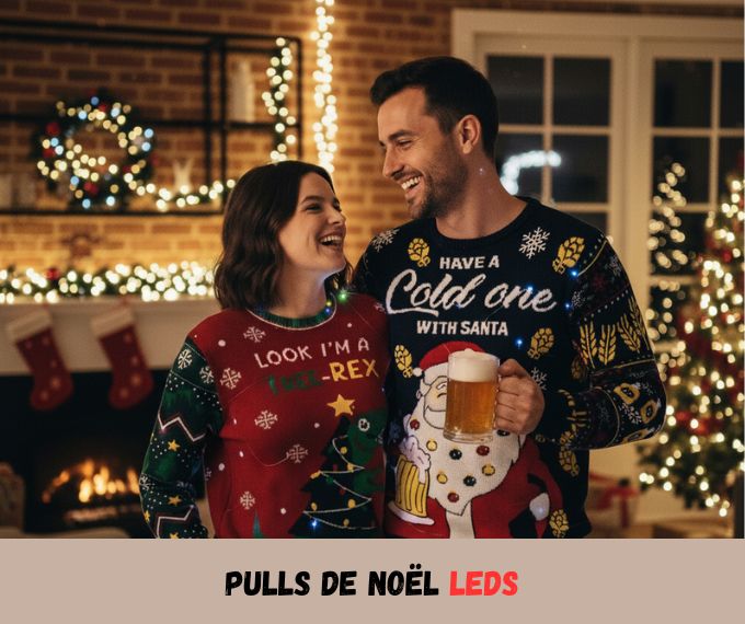 pull de noel lumineux