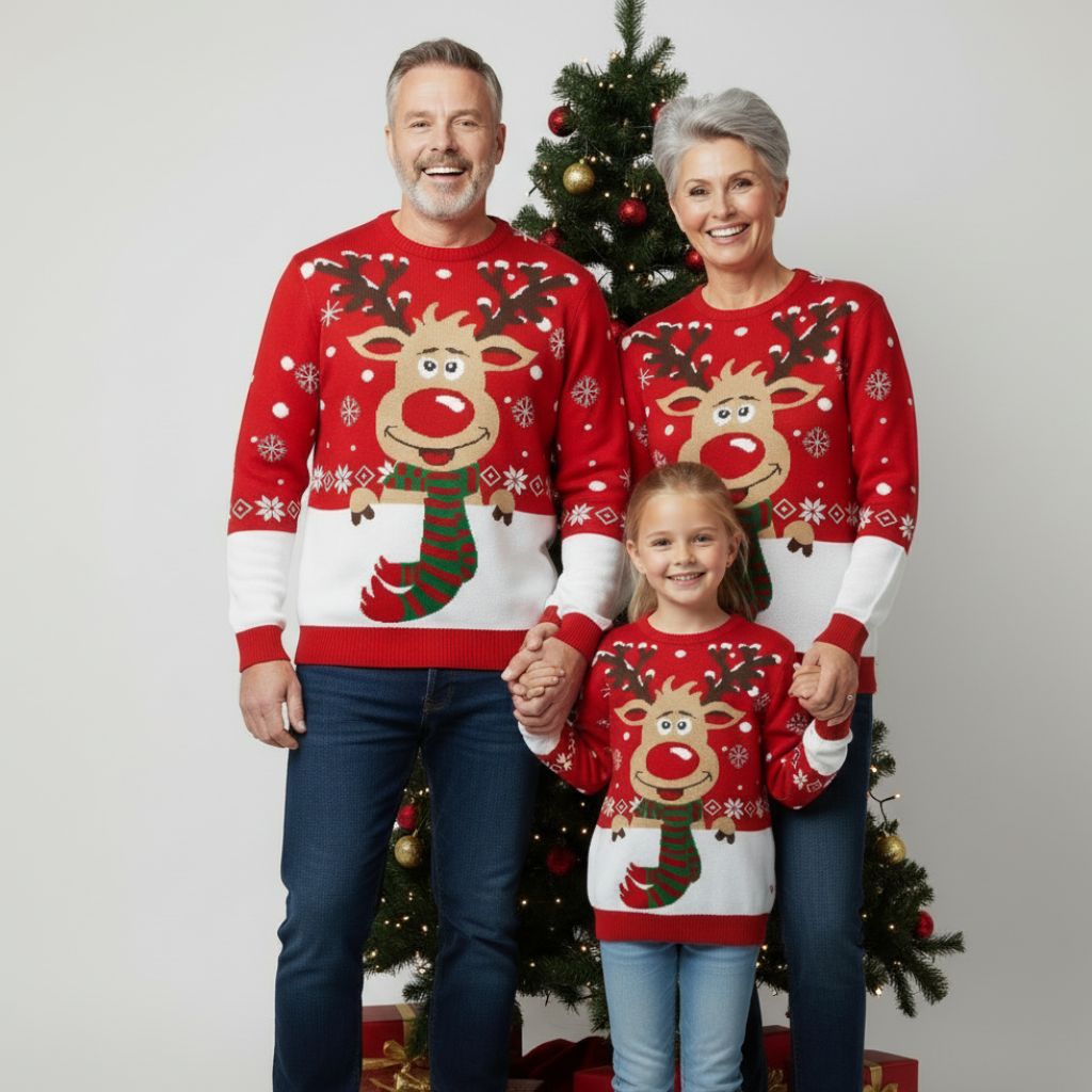 Weihnachtspullover Familie Rudolph – Partnerlook