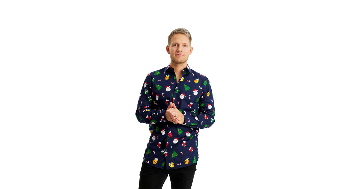 Chemise De Noël Homme Manches Longues - Motif Renne Festif, Idéal Pour Les Fêtes (cadeau Noël) - 9