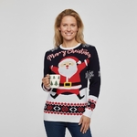 Pull de Noel-Trop content-Femme