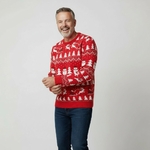 Pull de Noël %22Tempête de neige%22 - Rouge-Homme