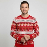 Pull de Noël-Eclats de Noël-Rouge-Homme
