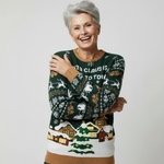 Pull de Noel-Pere-Noel-arrive-Femme