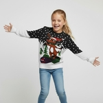 Pull de Noel-Rudolph-en-moto-neige- Enfants