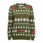 Pull de Noël Kaki face