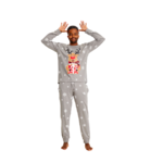 Kerstpyjama Rudolph met rendiermotief, shirt en broek