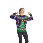 Pull de noel femme-pull de noel homme-sapin-lumineux1