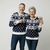 Pull de Noël %22Le Classique%22 bleu-Couple