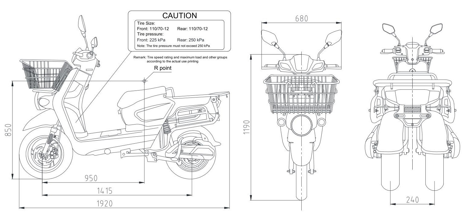 Scooter 3 roues 100 électrique adaptés aux professionnels