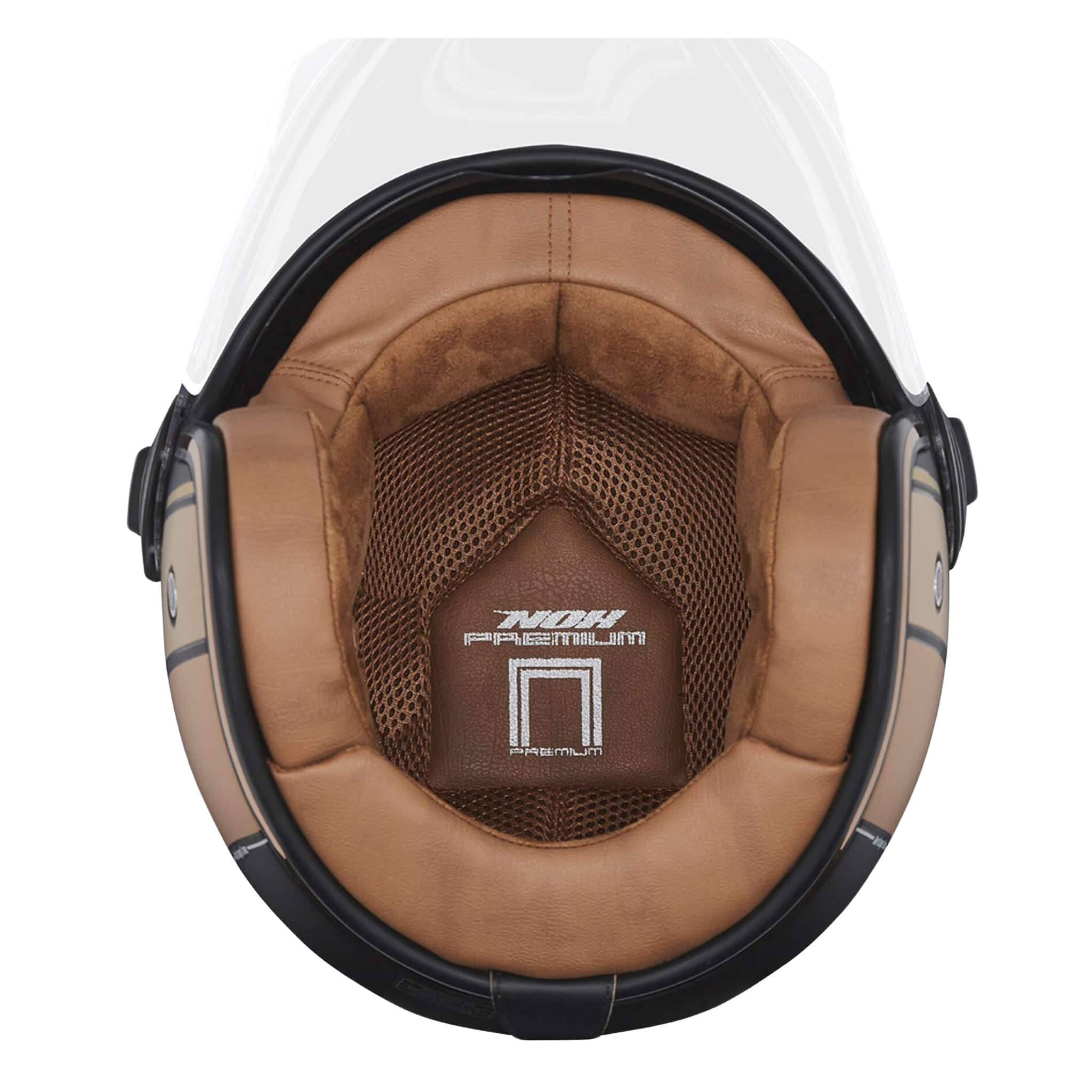 Casque-jet-heritage-NOX-noir-or-interieur