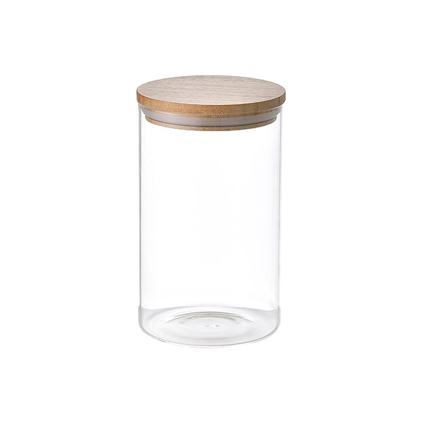 bocal en verre et bambou 1.4l
