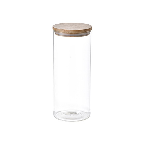 bocal en verre et bambou 2.1l