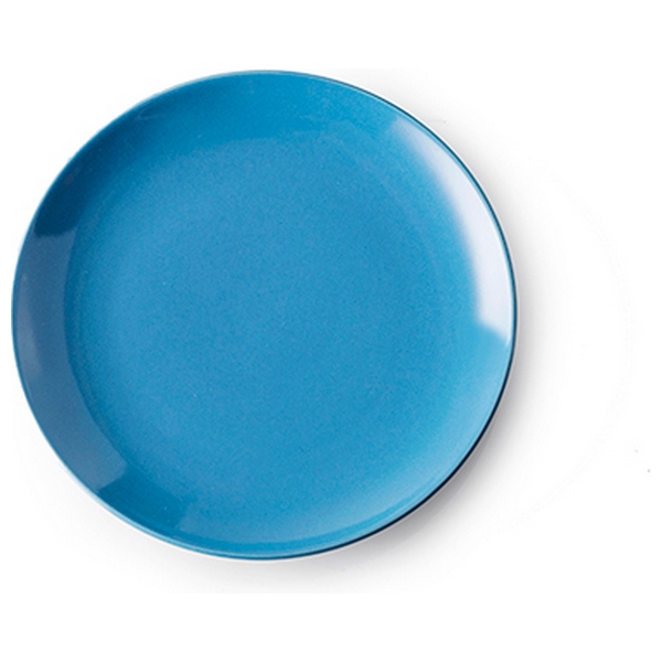 assiette à dessert bleu en grès Benetton