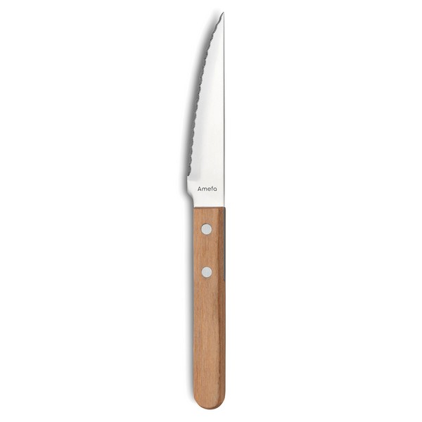Couteau à viande Amefa en inox avec manche en bois Gamme PIZZA