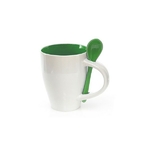 mug bicolore vert et blanc
