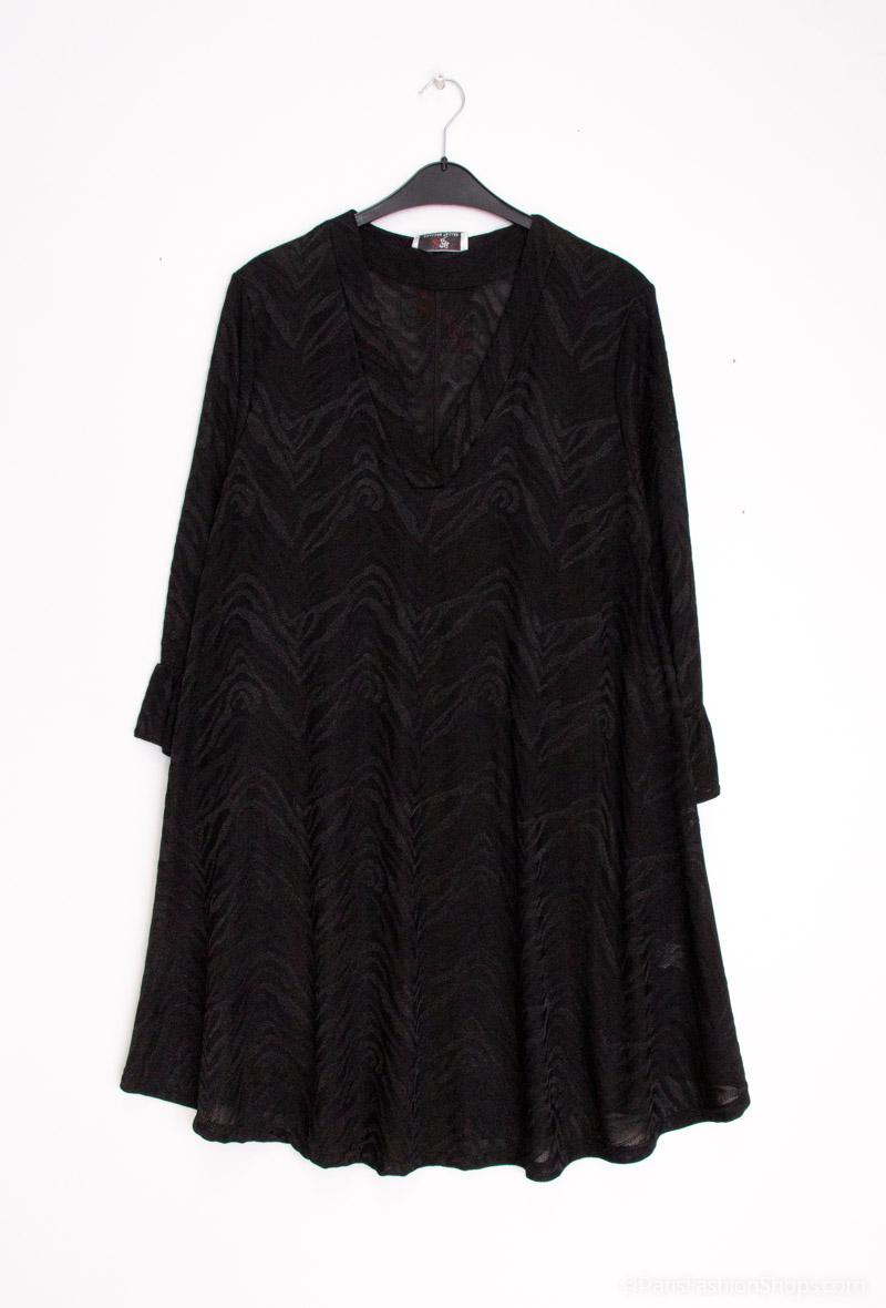 2w-paris-robe-tunique-mailles-a-manches-34-volants-black-1