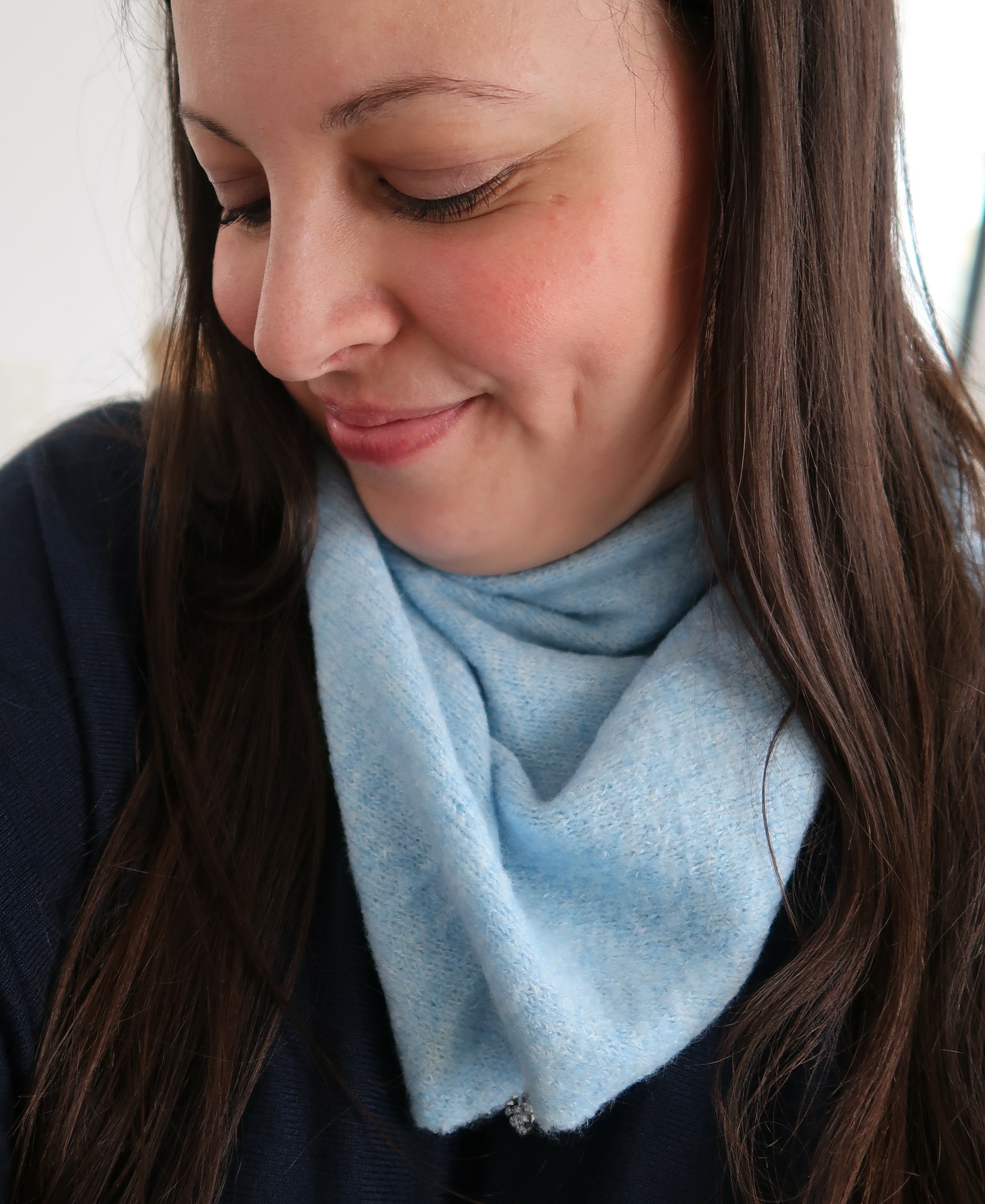 foulard bleu ciel