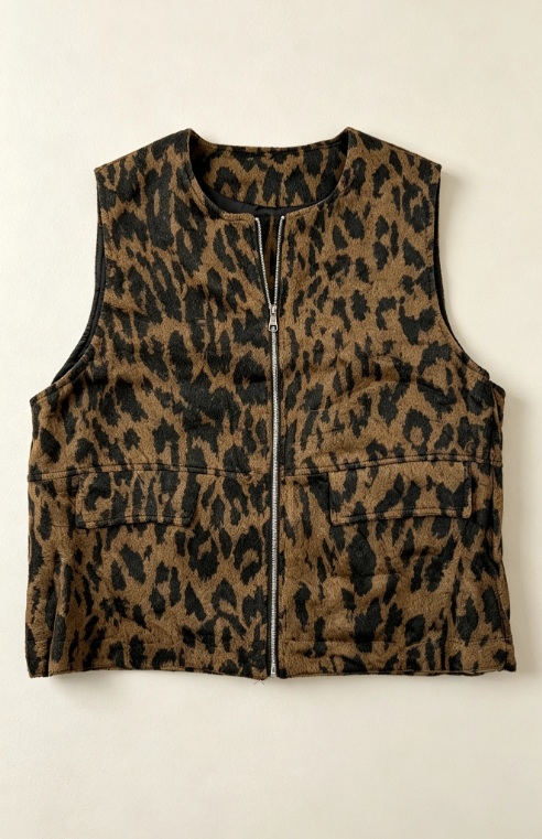veste sans manche animalier
