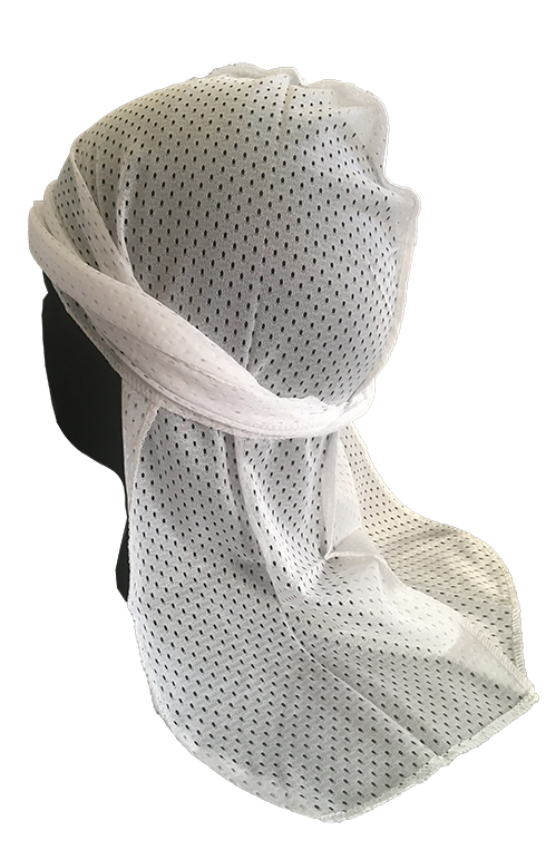 Durag blanc en mesh