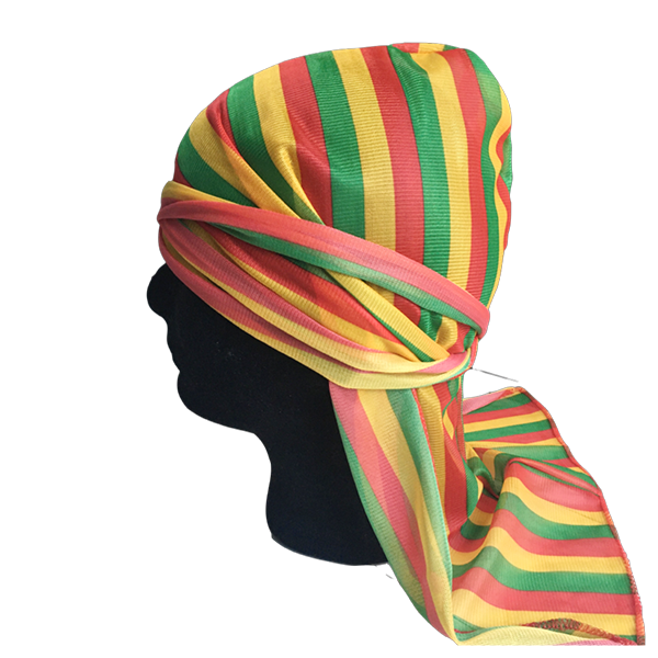 Durag en couleur Rasta