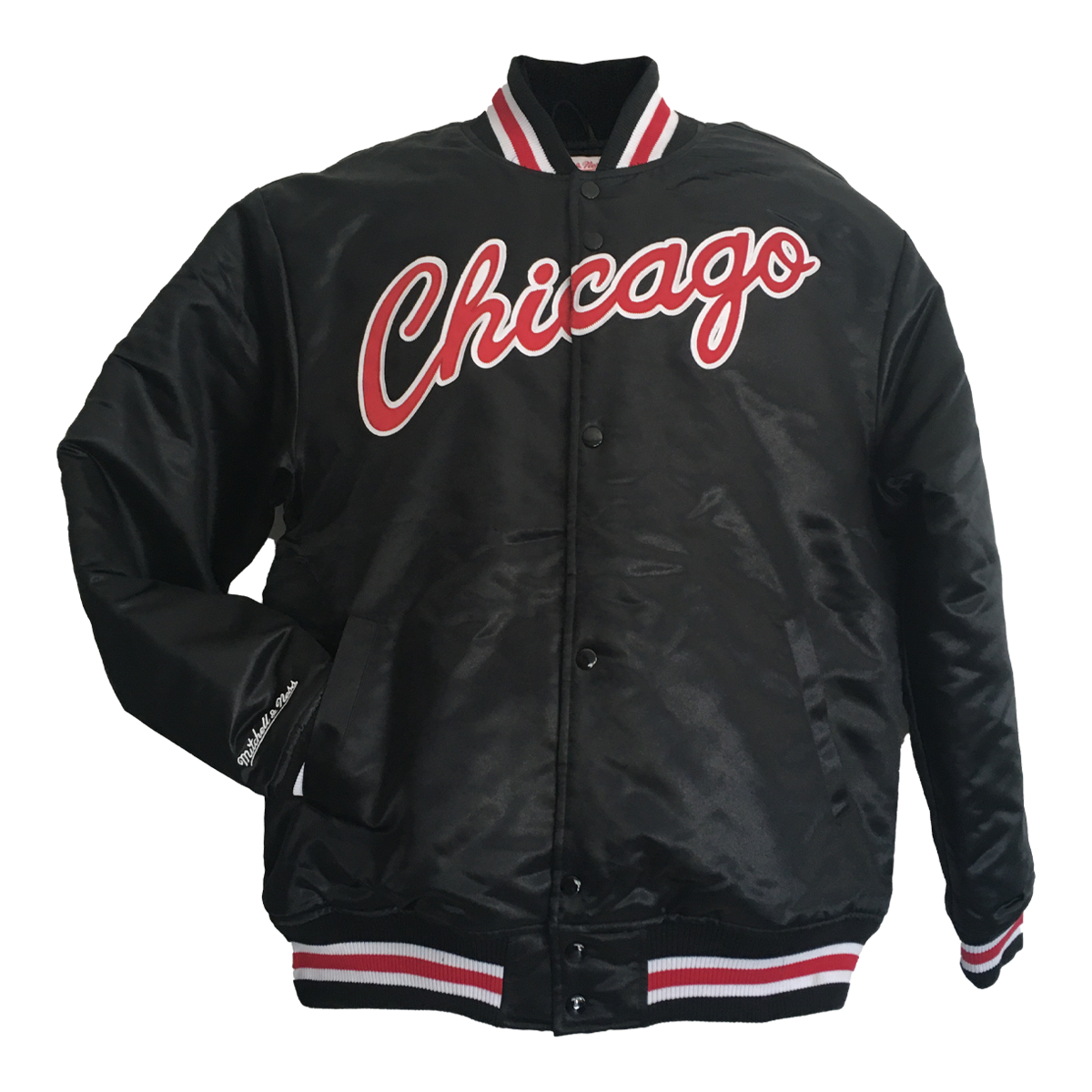 Chicago Mitchell &Ness veste noir satiné