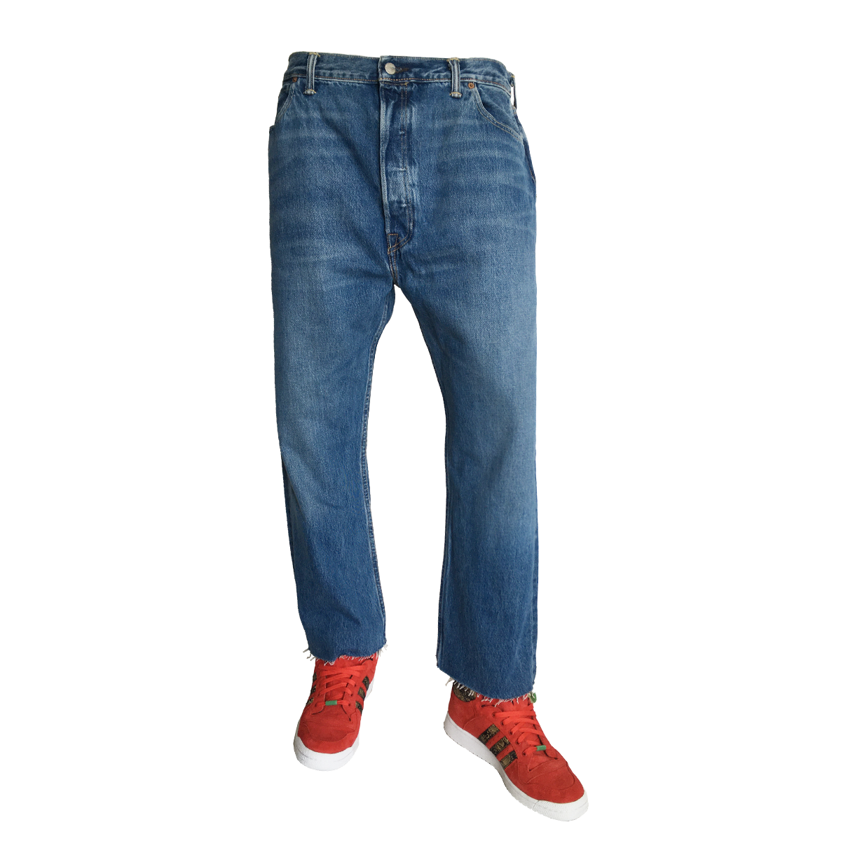 Levi\'s 501 jeans cropped, Strait Leg Button fly