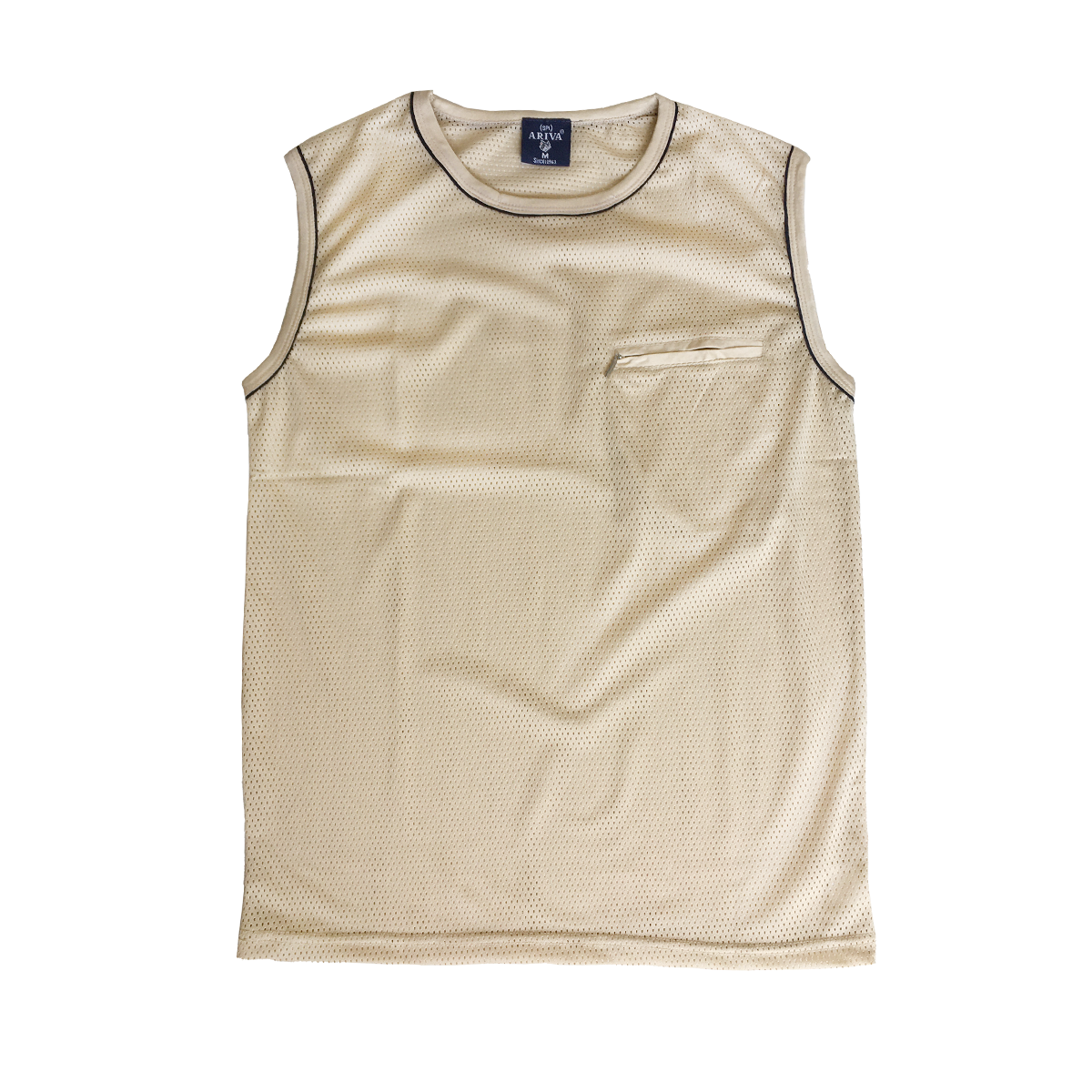 Mesh tank top beige 1