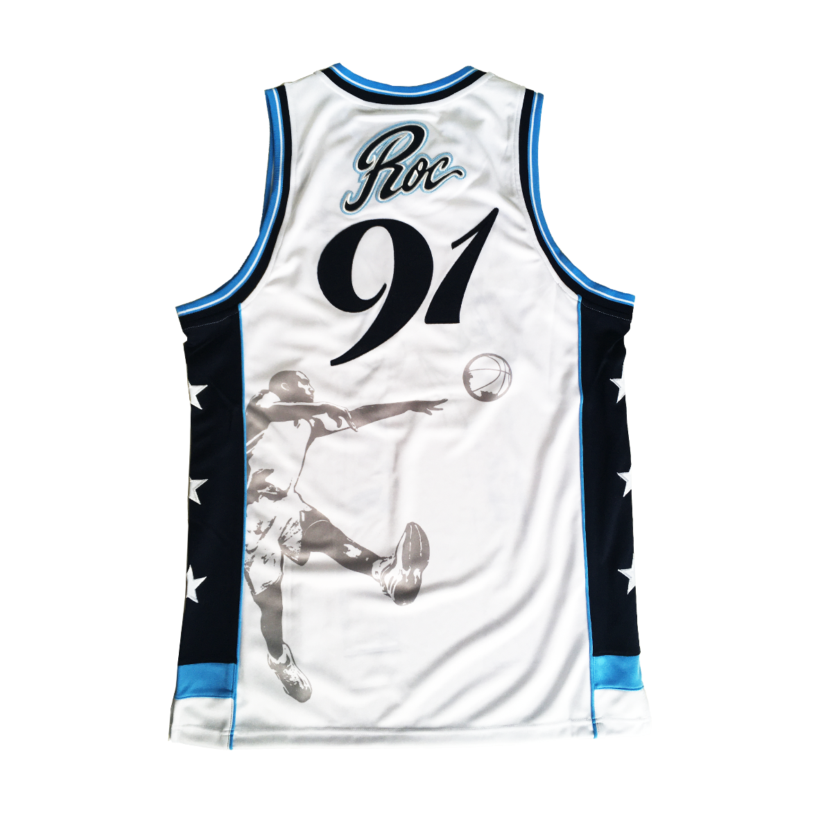 Pass The Roc jersey throwback sky blue 1