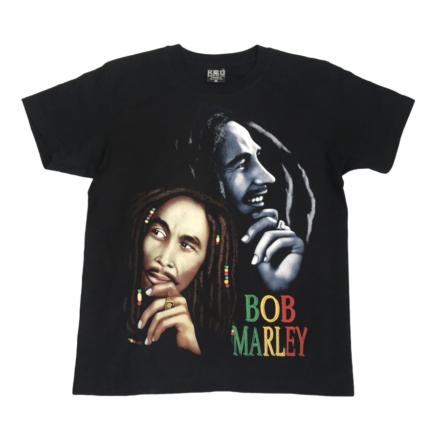 Bob Marley faces black t-shirt 1