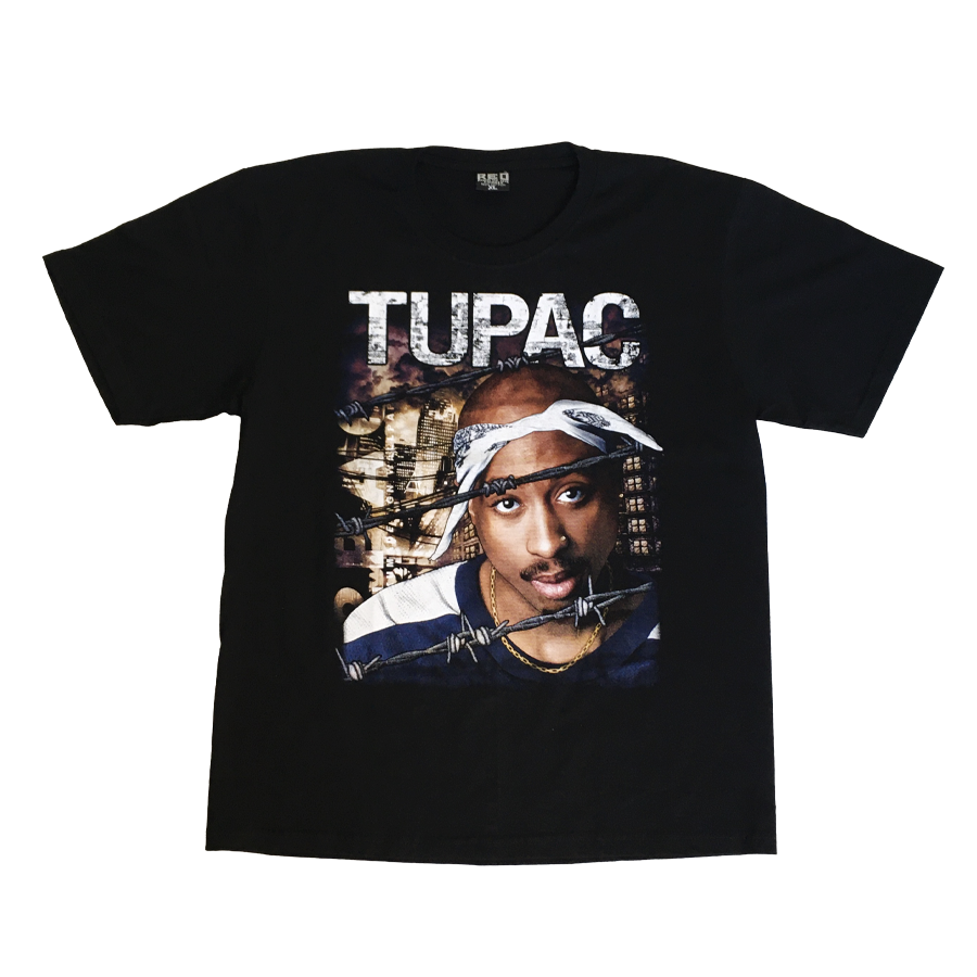 Tupac bandada oversize t-shirt noir
