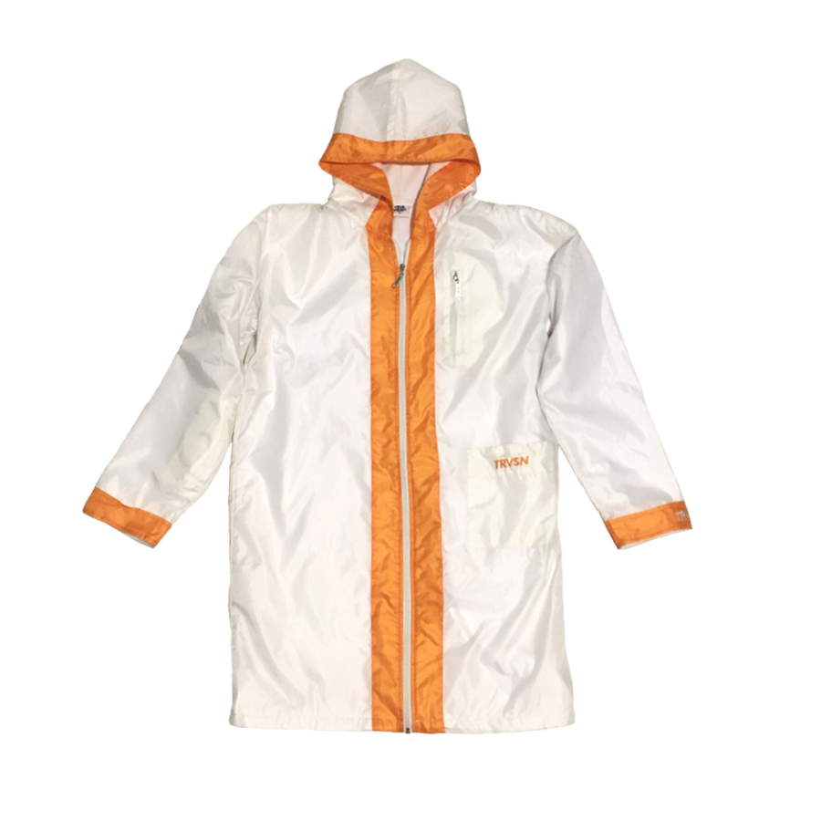 True Vision long jacket white-orange 1