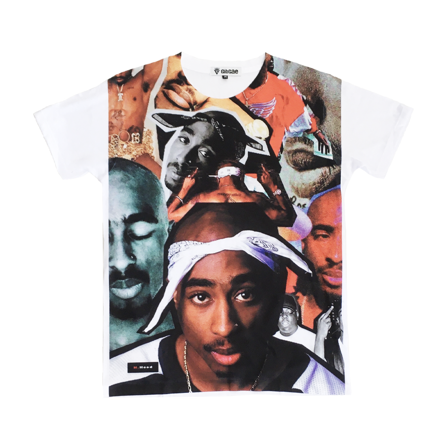 Faces Of Tupac print t-shirt 2