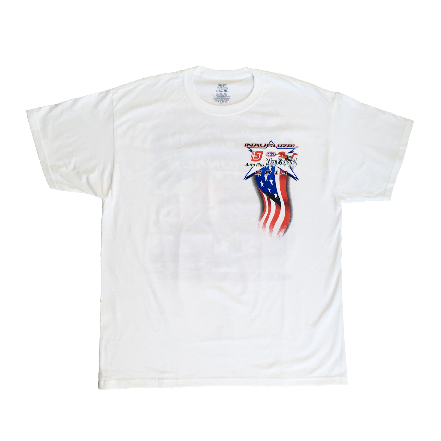 T-shirt blanc imprimé au recto verso (XL)